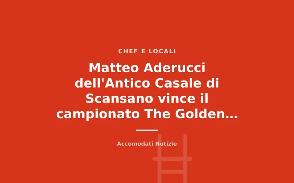 Matteo Aderucci dell'Antico Casale di Scansano vince il campionato The Golden Steak